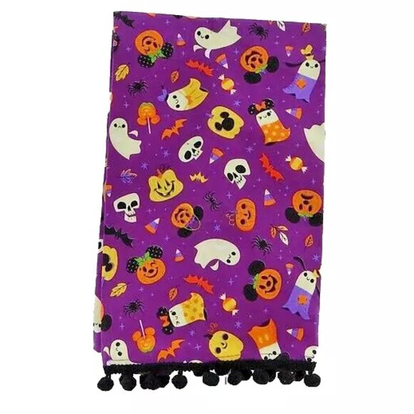 DISNEY Mickey Mouse Magician HAPPY HALLOWEEN 2021 Cotton HAND TOWELS 17x28 New! - Picture 3 of 5